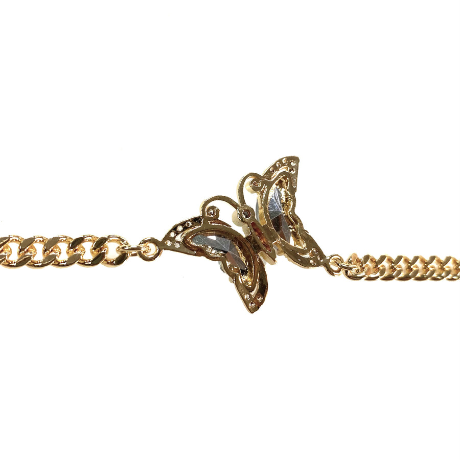 GOLD PLATED BUTTERFLY ANKLET