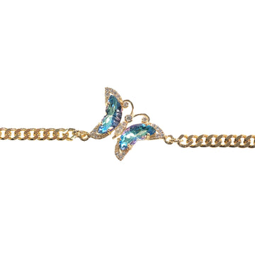 GOLD PLATED BUTTERFLY ANKLET