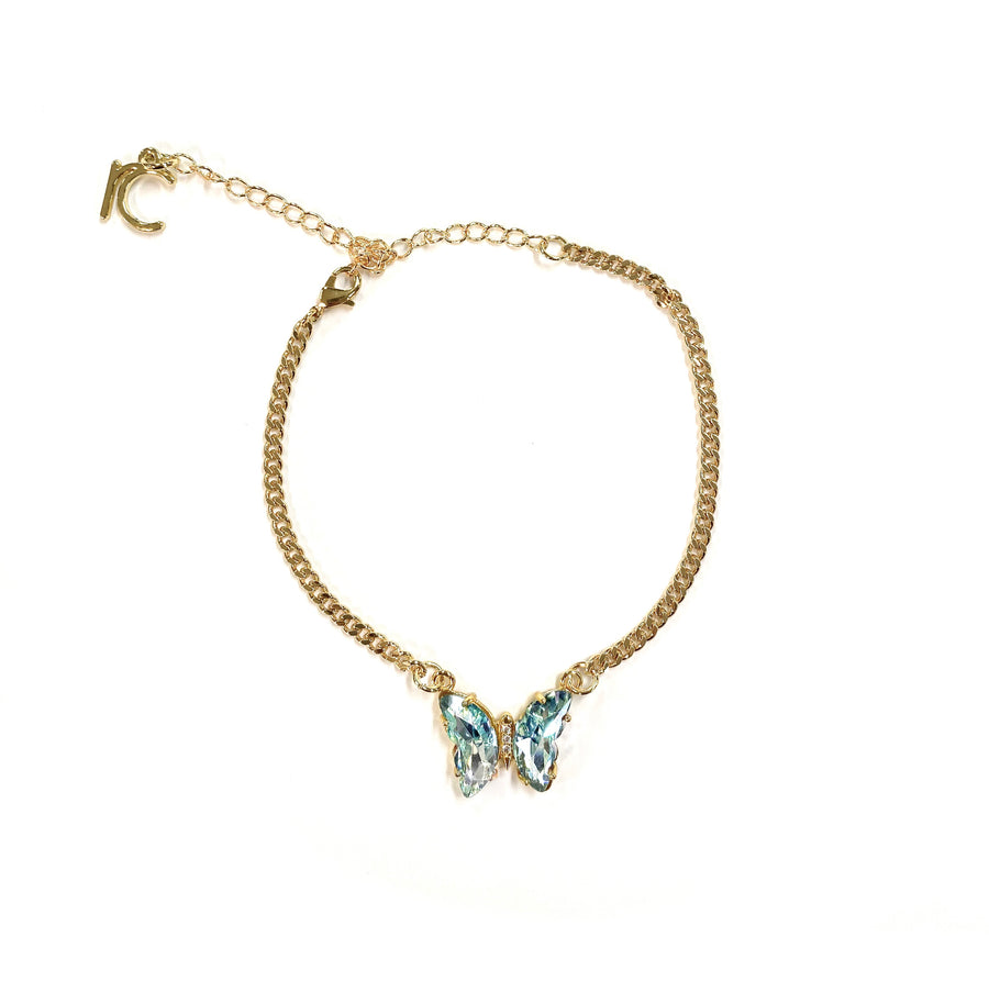 Blue Butterly anklet